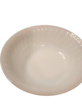 Fire King Pink Tint Swirl Vegetable Serving Bowl